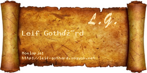 Leif Gothárd névjegykártya