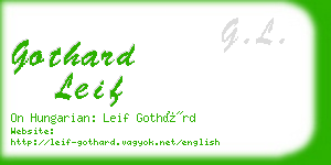 gothard leif business card